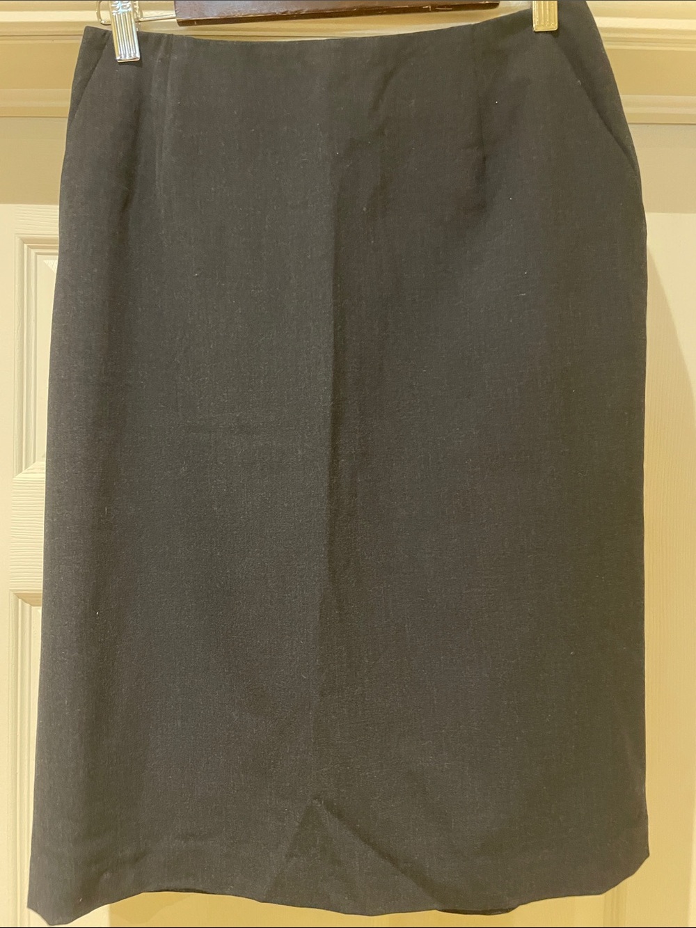Tristan & Iseut Navy Pencil Skirt 8 Pockets 90s Minimalist heritage